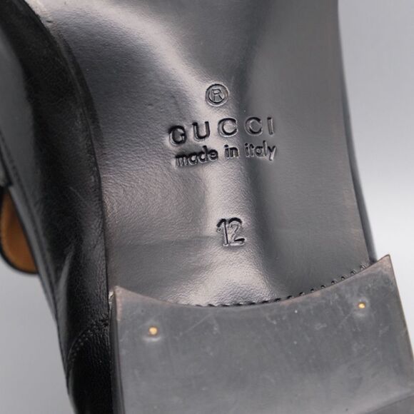 Gucci Men's GG LA Patch High Loomis Leather Loafers Men's Size 12 535298 - Picture 11 of 16